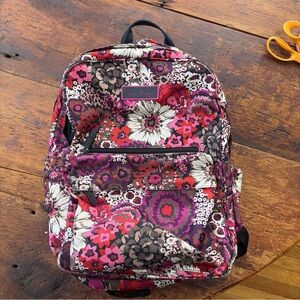 Vera Bradley Pink and Purple Floral Backpack